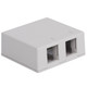 Surface Mount Box with 2 Ports - White, Single - IC107SB2WH Surface Mount Box with 2 Ports - White, Single - IC107SB2WH